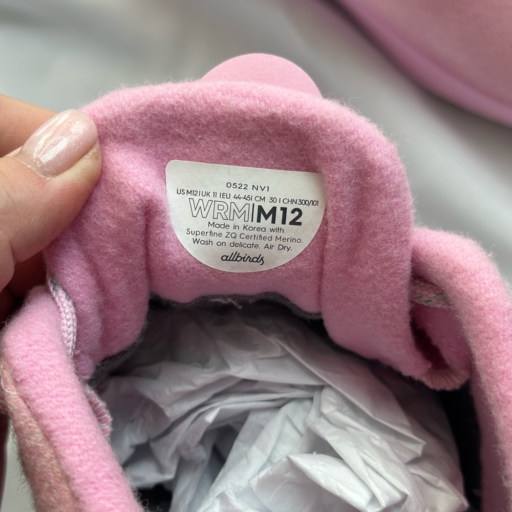 Allbirds Wool Runners Pink – New With Tags – US 12 / EU 44–45 - Picture 2 of 3